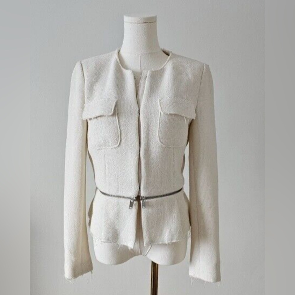 Tweed Zara Convertible Peplum Jacket Size S